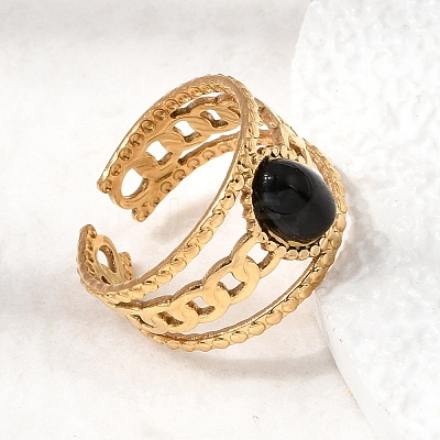 304 Stainless Steel Cuff Open Rings RJEW-F213-03G-10-1