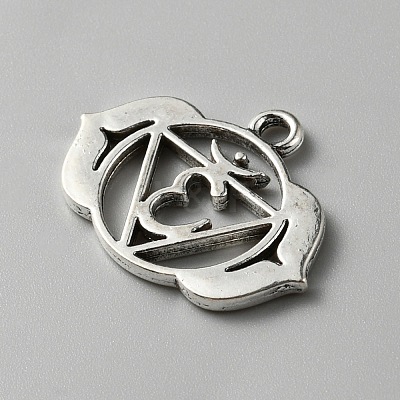 Chakra Zinc Tibetan Style Alloy Pendants FIND-WH0137-05C-AS-1