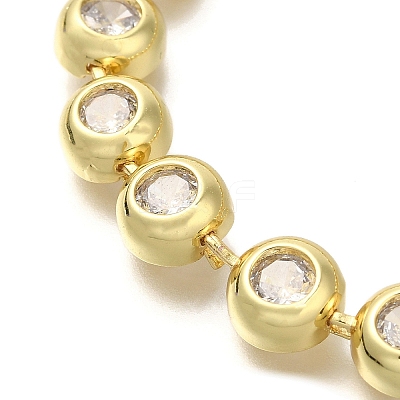 Rack Plating Brass Micro Pave Cubic Zirconia Chain Bracelets BJEW-P336-09G-1