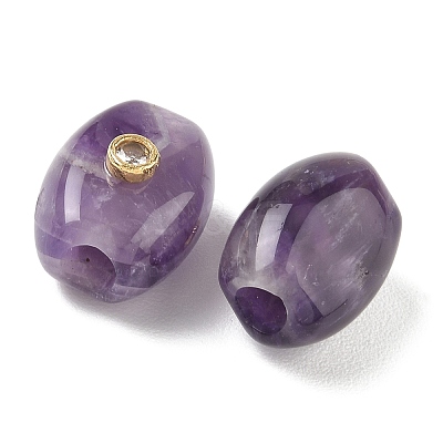 Natural Amethyst European Beads GG-CBA105B-02B-G-1