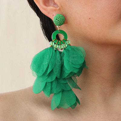 Alloy Acrylic Dangle Stud Earrings FS-WG3C6DF-05-1