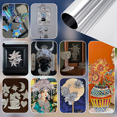 Aluminum Foil Paper Roll for Craft Painting Embossing AJEW-WH0696-466A-1