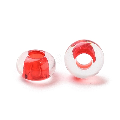 Transparent Acrylic European Beads TACR-P009-C01-01-1