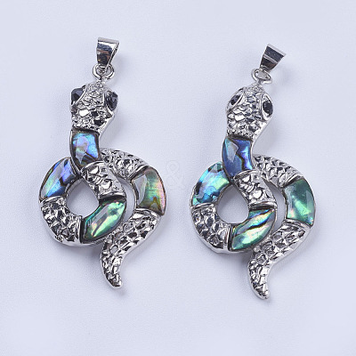 Abalone Shell/Paua Shell Pendants SSHEL-L008-06P-1