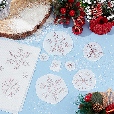 Snowflake Pattern Hotfix Rhinestones DIY-WH0430-205E-1