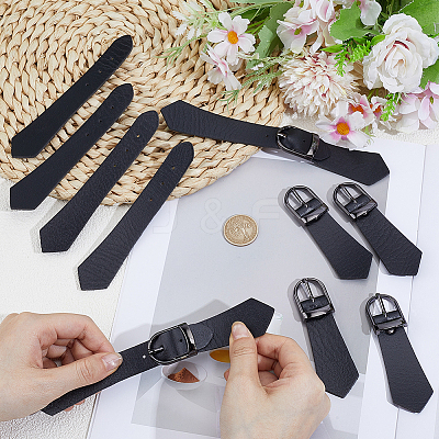 6 Sets PU Leather Toggle Buckles FIND-CL0002-15A-1