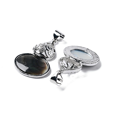Natural Paua Shell Pendants FIND-A036-01P-03-1