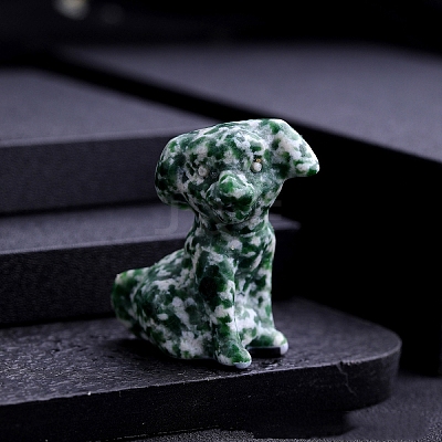 Natural Qinghai Jade Carved Dog Statue PW-WG97821-18-1