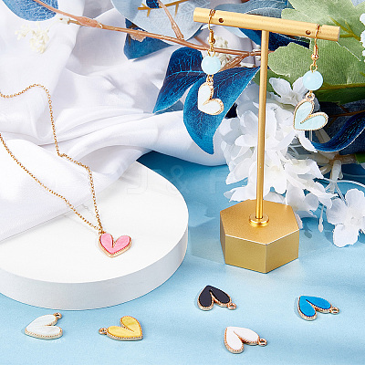 48Pcs 8 Colors Acrylic Pendants FIND-SC0005-19-1