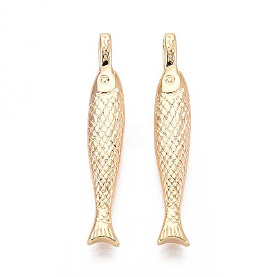Brass Pendants X-KK-T071-33G-1