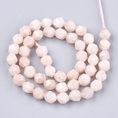 Natural Pink Morganite Beads Strands G-T108-28B-1