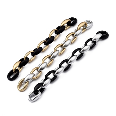 Handmade Spray Painted CCB Plastic Cable Chains AJEW-JB00739-1