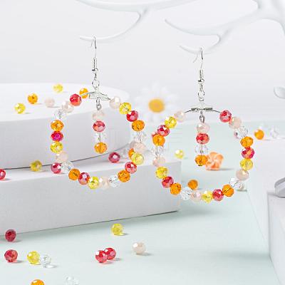 500Pcs 5Colors Electroplate Glass Beads EGLA-LS0001-01C-1