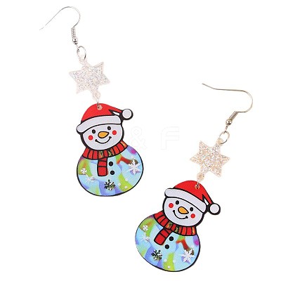 Christmas Acrylic Dangle Earrings FS-WGA1292-02-1