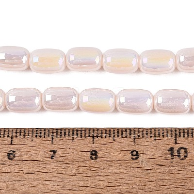 Electroplate Opaque Glass Beads Strands EGLA-Q132-03B-C02-1