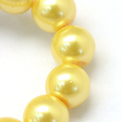 Baking Paint Pearlized Glass Pearl Round Bead Strands X-HY-Q003-10mm-67-1