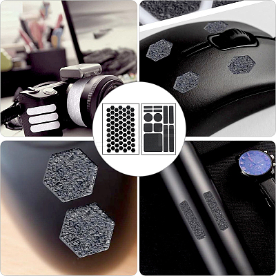8Pcs 2 Styles PEVA Rubber Anti-Slip Hexagonal Phone Grip Tape Stickers for Phones AJEW-SP0002-64C-02-1