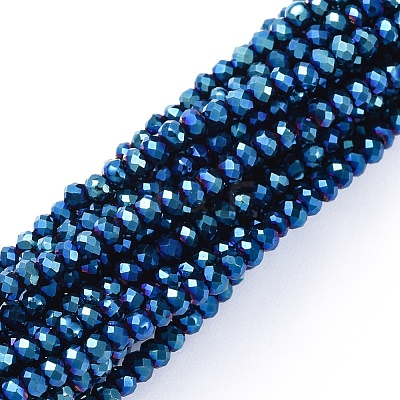 Electroplate Glass Beads Strands EGLA-F149-FP-05-1
