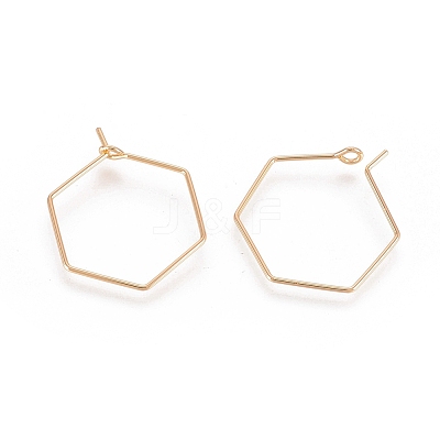 Brass Earring Hooks X-KK-T038-424A-G-1