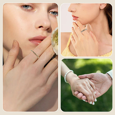 2Pcs 2 Colors Alloy with Crystal Rhinestone Finger Rings RJEW-TADJ0001-01B-1