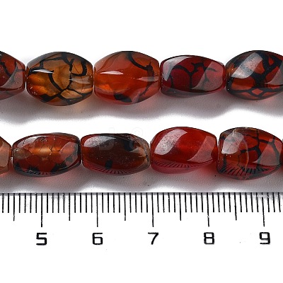 Natural Dragon Veins Agate Beads Strands G-G172-01P-1
