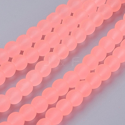 Baking Paint Transparent Glass Bead Strands LS-GLAA-S031-6mm-28-1