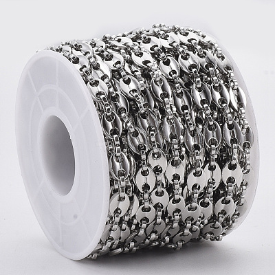 Tarnish Resistant 304 Stainless Steel Coffee Bean Chains STAS-R100-24-1