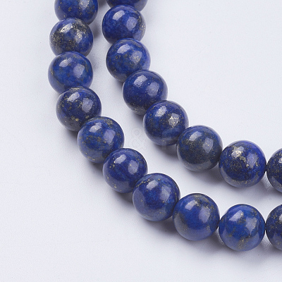 Natural Lapis Lazuli(Filled Color Glue) Beads Strands G-K269-02-8mm-1