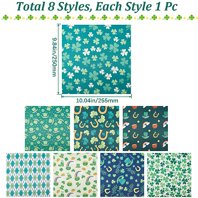Saint Patrick's Day Printed Cotton Fabric SENE-WH0003-19B-1