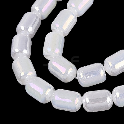 Electroplate Imitation Jade Glass Beads Strands EGLA-Q132-03B-B01-1