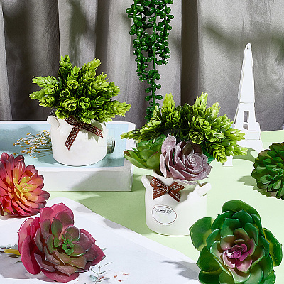 PVC Artificial Succulent Plant AJEW-SP0004-35A-1