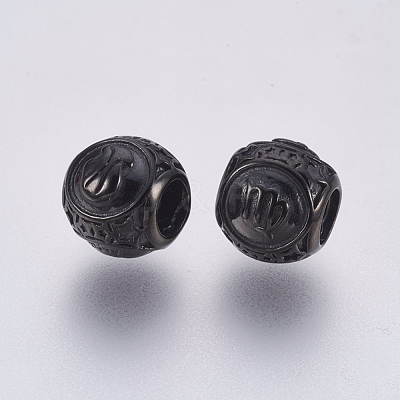 316 Surgical Stainless Steel European Beads STAS-F195-128B-01-1