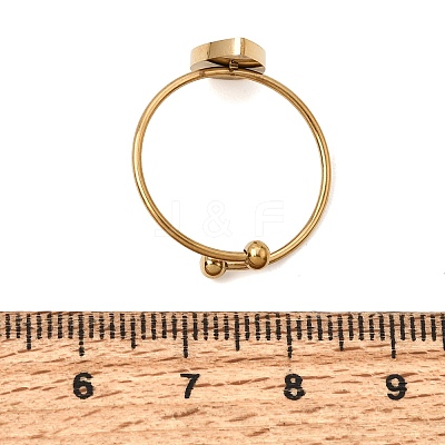 Teardrop 304 Stainless Steel Open Cuff Bangle Makings with Bezel Tray SA-CBABF3F-03G-03-1