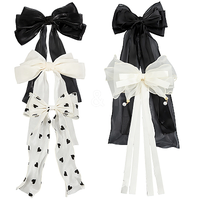 5Pcs 5 Colors Cloth Bowknot Hair Barrettes PHAR-SP0001-15-1