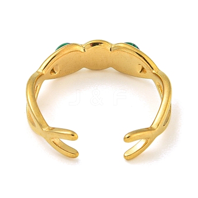 Ion Plating(IP) 304 Stainless Steel Cuff Open Rings RJEW-K283-06G-1