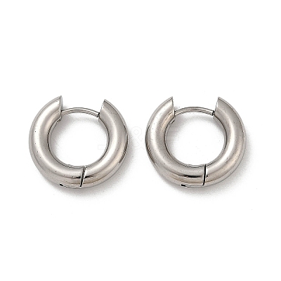 202 Stainless Steel Polishing Hoop Earrings EJEW-M106-02P-01-1