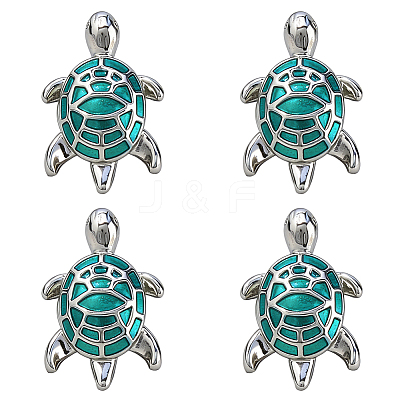 4Pcs Turtle Brass Enamel Lapel Pin Backs for Backpack Clothes JEWB-FH0003-05-1