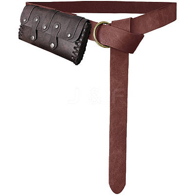 Leather Waist Bag and Belt Set AJEW-CL0003-58A-1