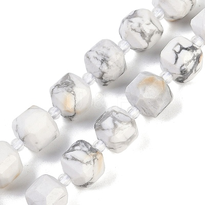 Natural Howlite Beads Strands G-B125-O01-01-1