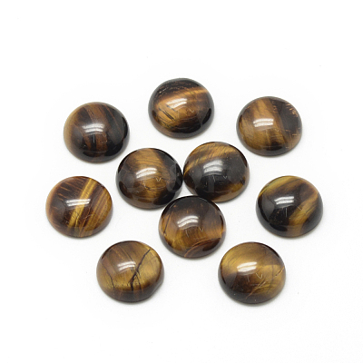 Natural Tiger Eye Cabochons G-R416-12mm-35-1