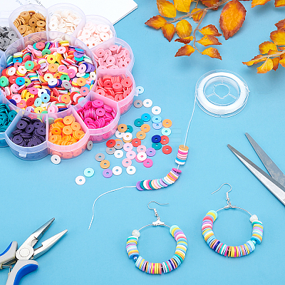 DIY Heishi Bead Stretch Bracelets Making Kits DIY-PH0004-19B-1