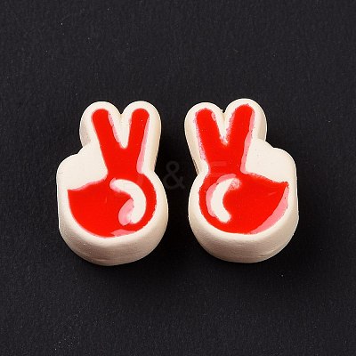 Rubberized Style Acrylic European Beads SACR-E009-18-1