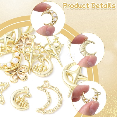20Pcs 10 Styles Alloy Pendants FIND-FS0003-07-1