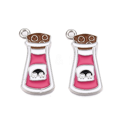 Halloween Theme Alloy Enamel Pendants ENAM-T020-08I-1