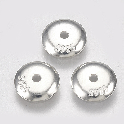 925 Sterling Silver Bead Caps STER-S002-31-7mm-1