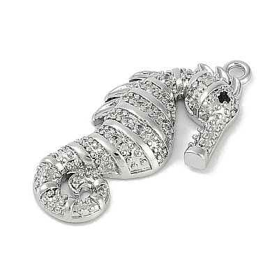 Brass Micro Pave Cubic Zirconia Pendants KK-I719-38P-1