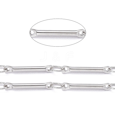 3.28 Feet Real Platinum Brass Bar Link Chains X-CHC-R126-13P-1
