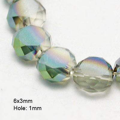 Electroplate Glass Beads EGLA-D028-01-1