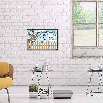 Rectangle with Word Vintage Metal Iron Sign Poster AJEW-WH0157-262-1