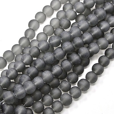 Baking Paint Transparent Glass Bead Strands GLAA-S031-10mm-12-1